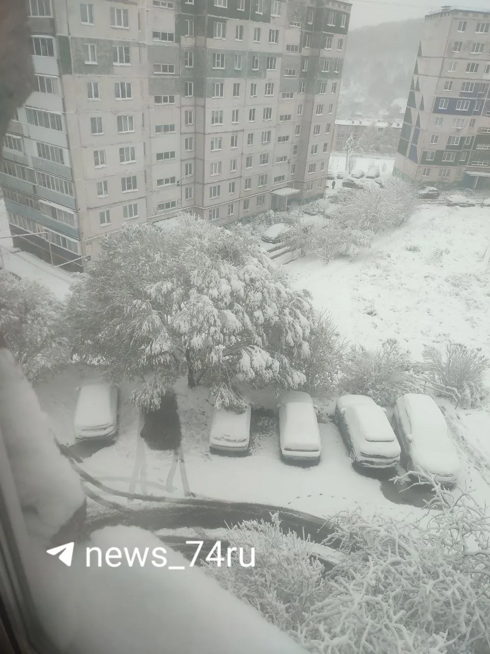 Вот так сегодня проснулись жители соседних городов 🥶
