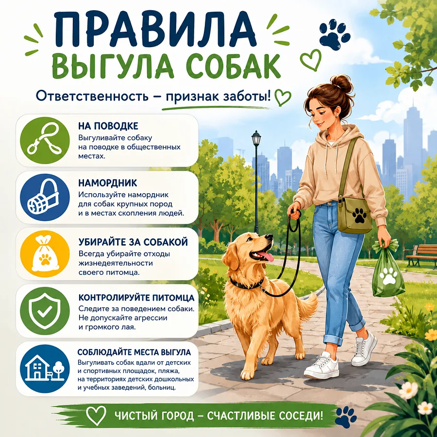 В Орске (как и во всей Оренбургской области) правила выгула собак установлены региональ...