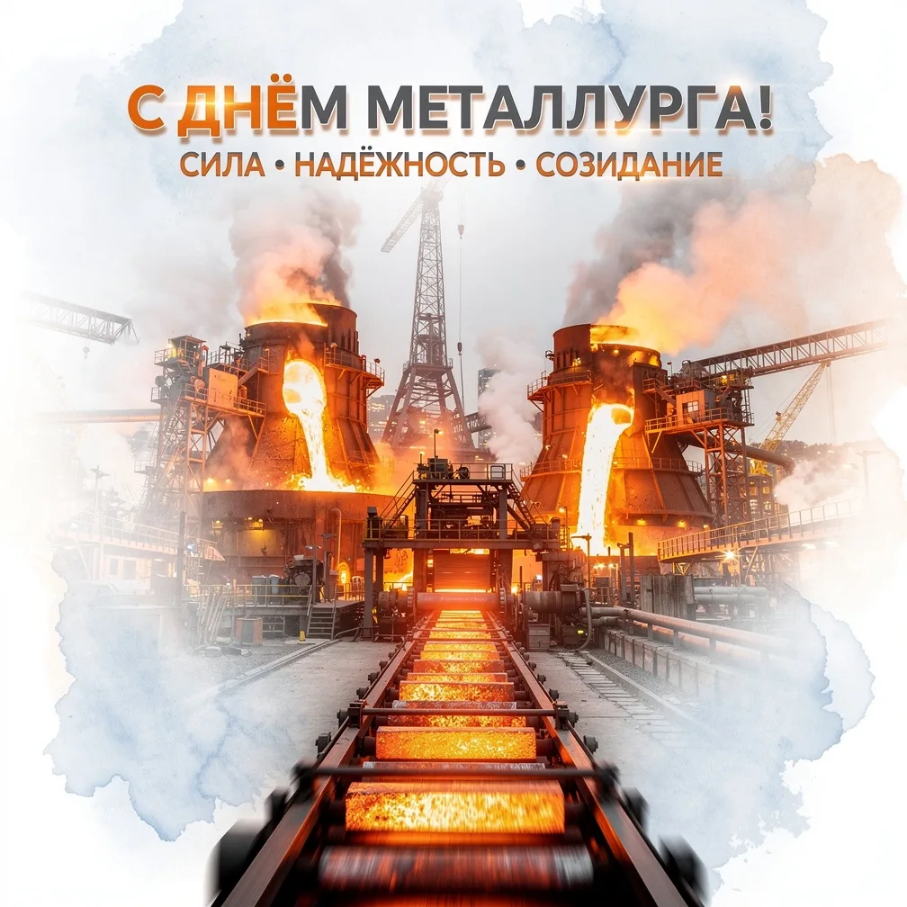 🏭 Дорогие металлурги, поздравляем вас с профессиональным праздником!

🤝 Ваш труд — основа промышле