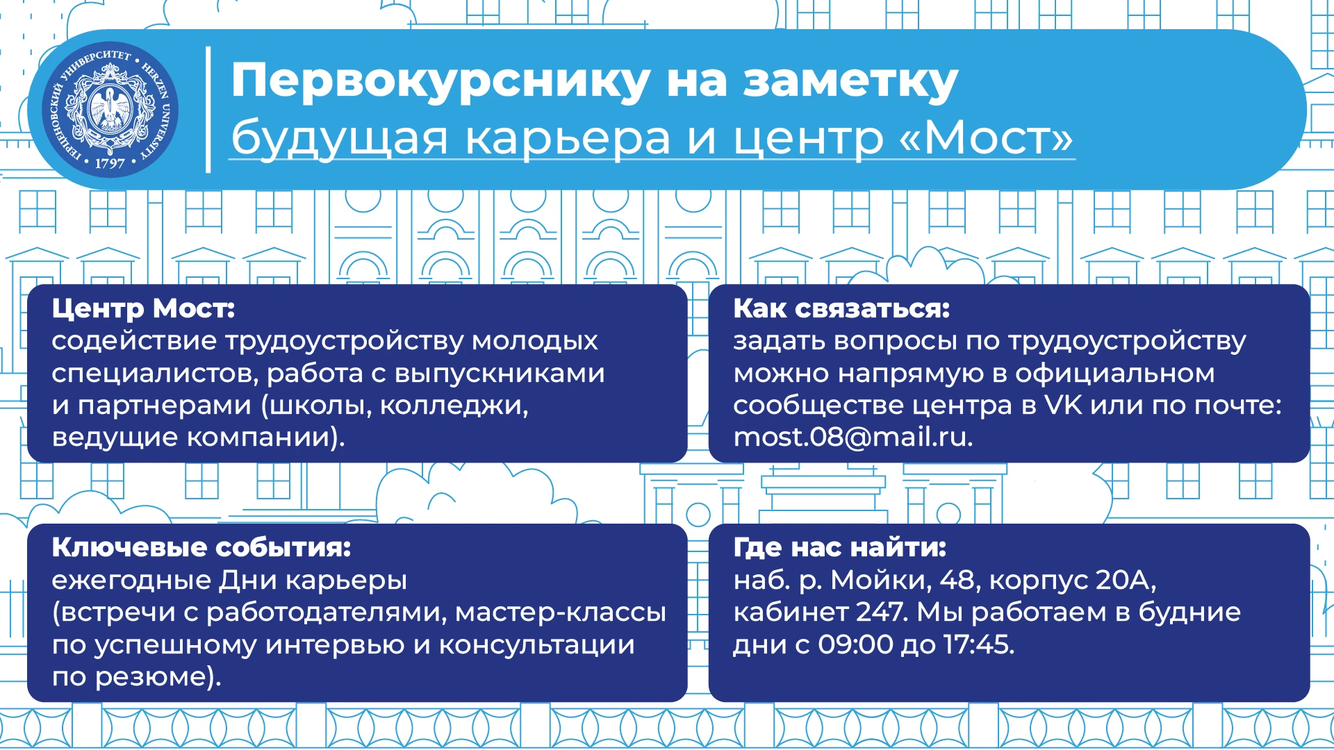Первокурснику на заметку: будущая карьера и центр «Мост»
