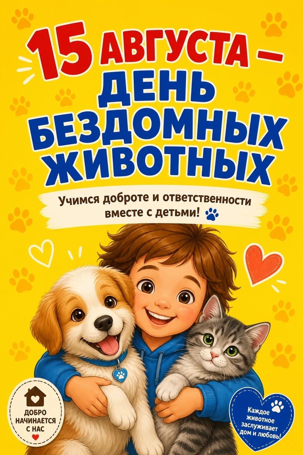 🐾 15 августа — День бездомных животных