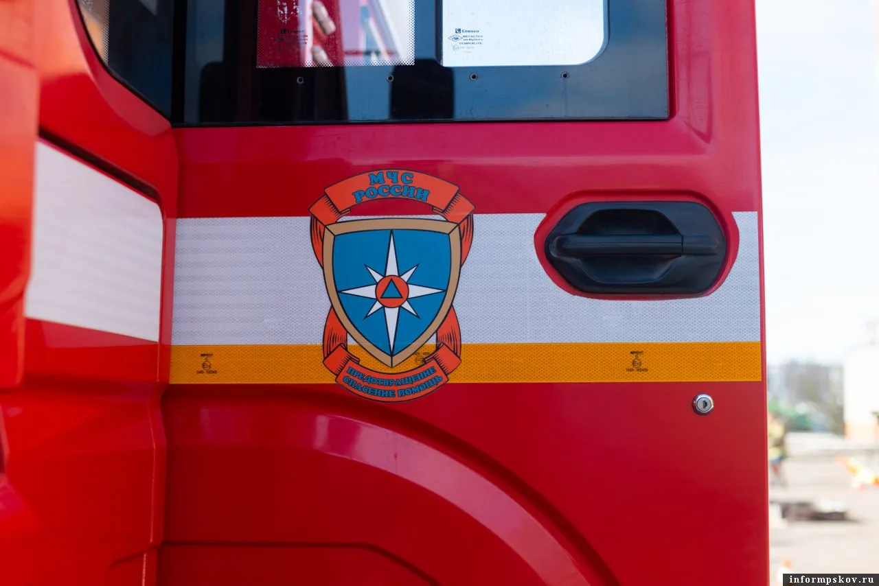 При пожаре на Бастионной в Пскове пострадал мужчина. Спасён ребёнок