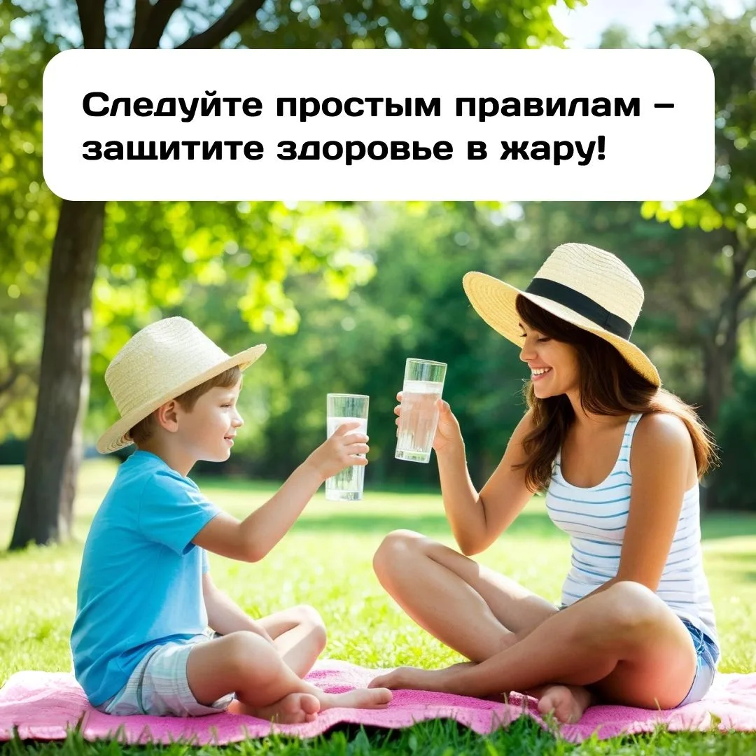 В разгар летней жары особенно важно позаботиться о своём здоровье. Следуйте этим простым правилам, ч