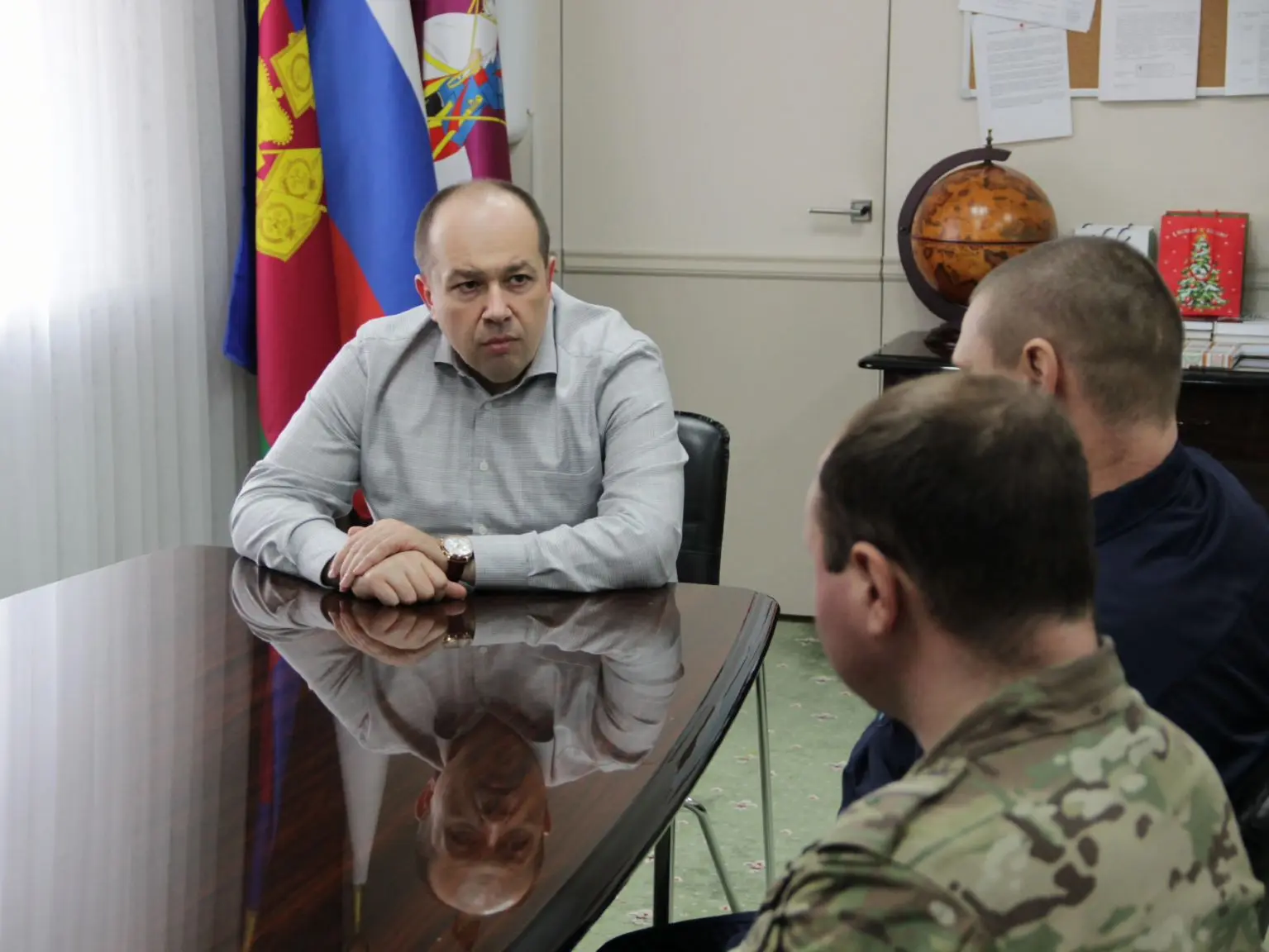 Встретился с участниками специальной военной операции из нашего округа. Мужчины рассказали о своем ж