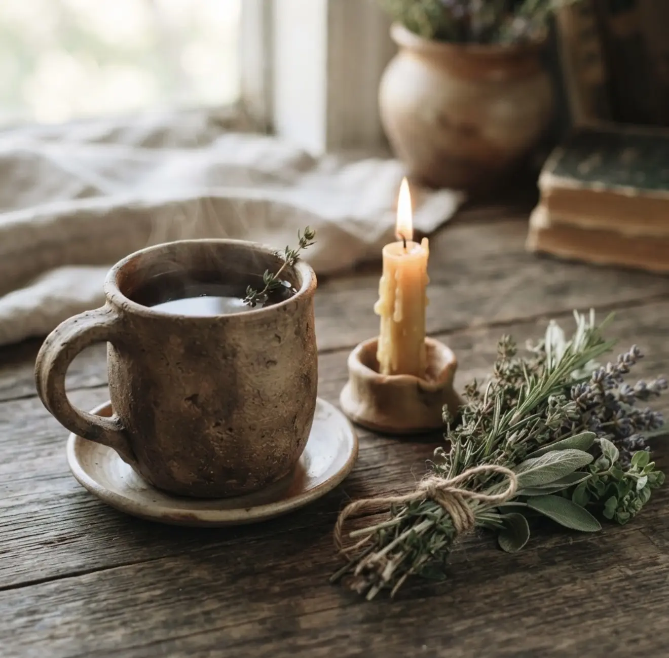 🕯 Глиняная чаша, тепло и тишина: вечерняя пауза для уставшей души