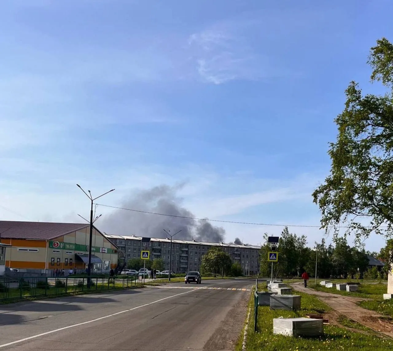В Советской Гавани произошел мощный пожар, в результате которого полностью сгорел дом.