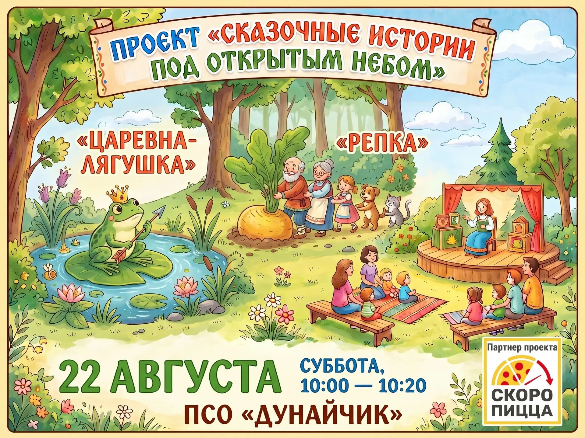Приглашаем на утренние чтения в рамках проекта «Сказочные истории под открытым небом»! ...
