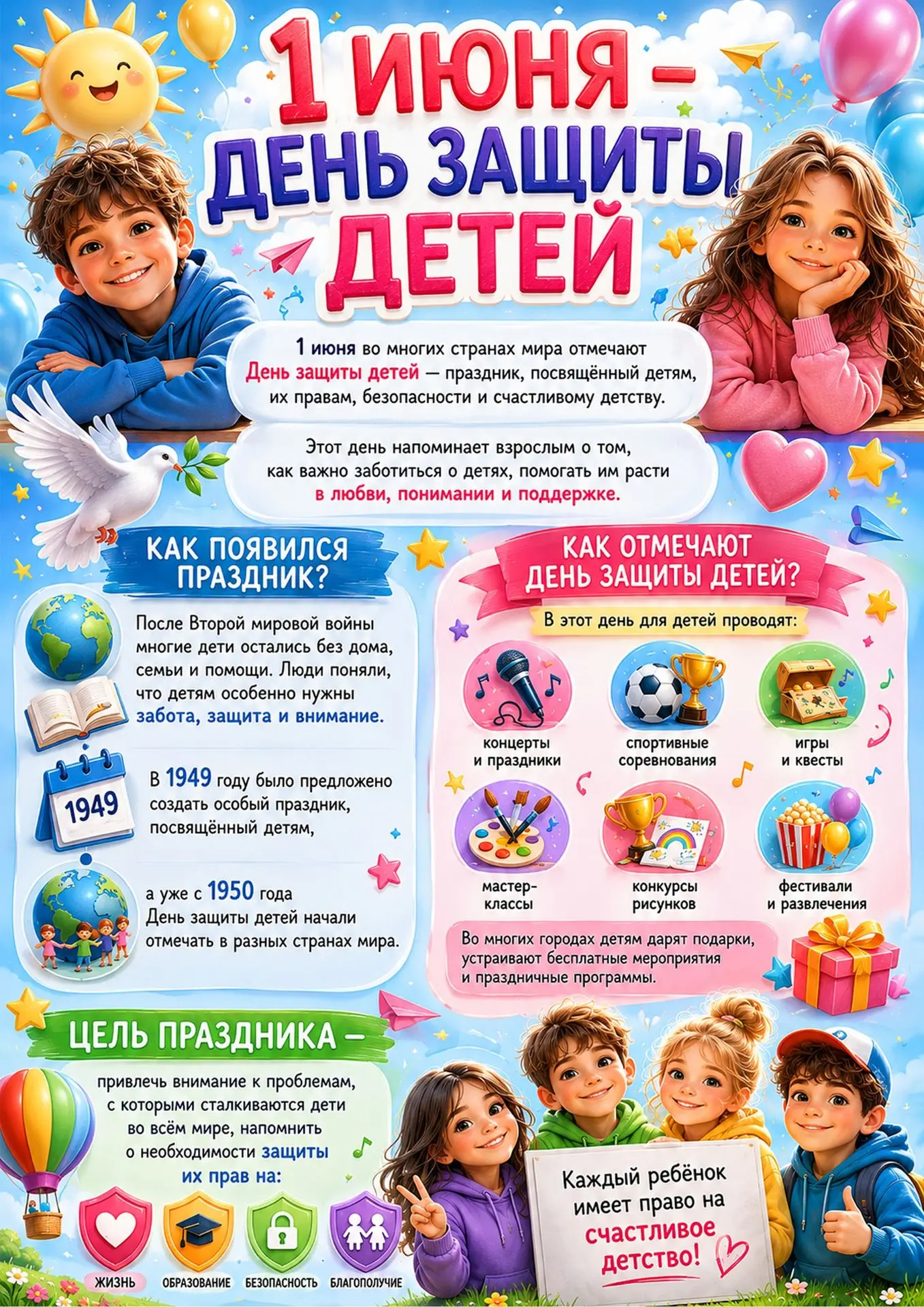 1 июня — День защиты детей! 🎉✨