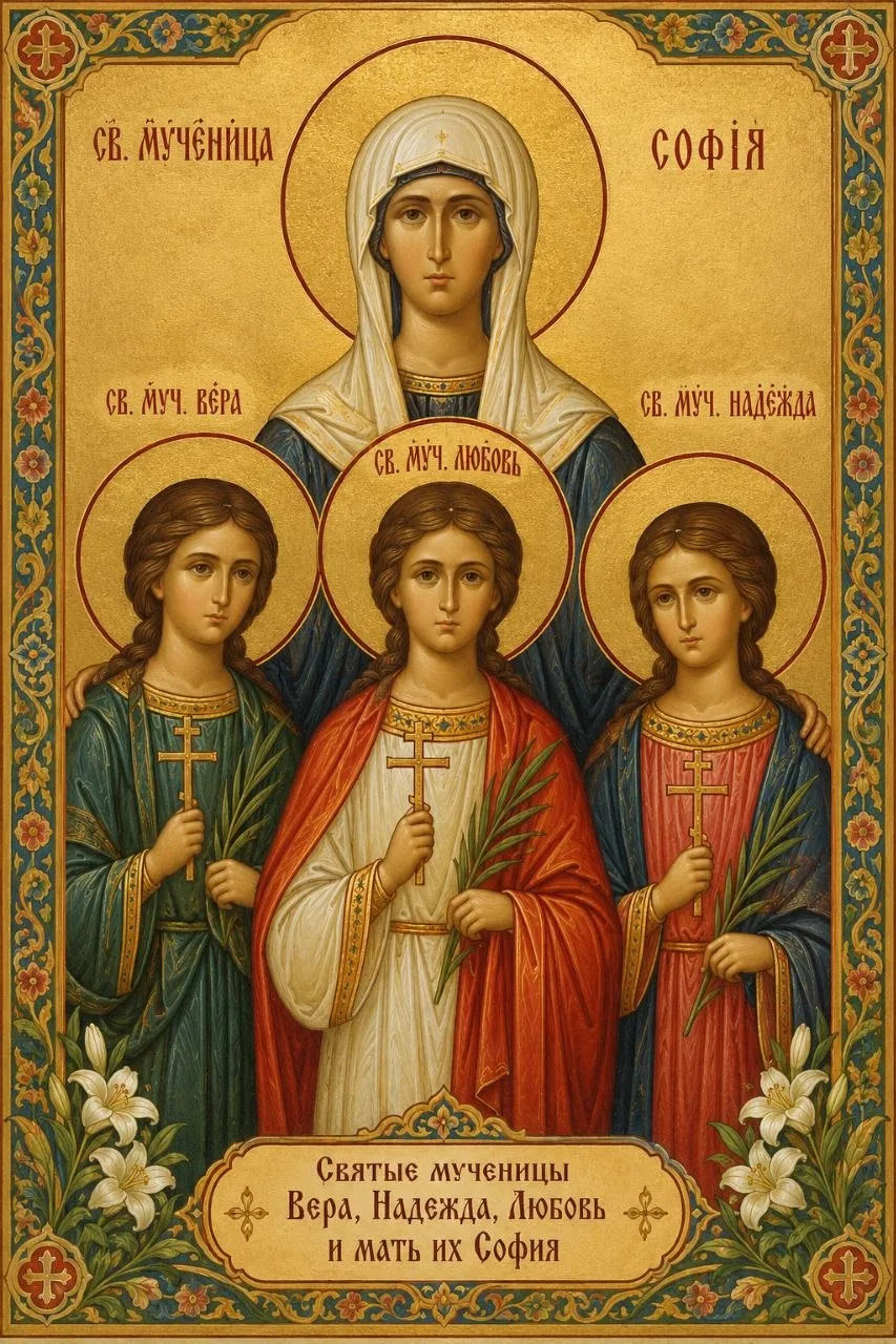 🕊 30 Сентября День Памяти Святых мучениц Веры, Надежды, Любови и матери их Софии 🕊
