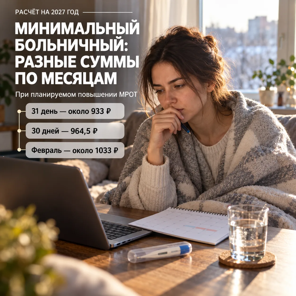 🤒 Минимальный больничный в 2027 году: почему суммы различаются?