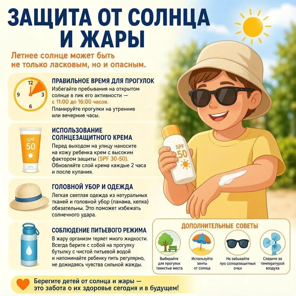 ☀️Лето — это радость и солнце! ❗Но нежная детская кожа нуждается в особой защите. 👍Не забывайте про