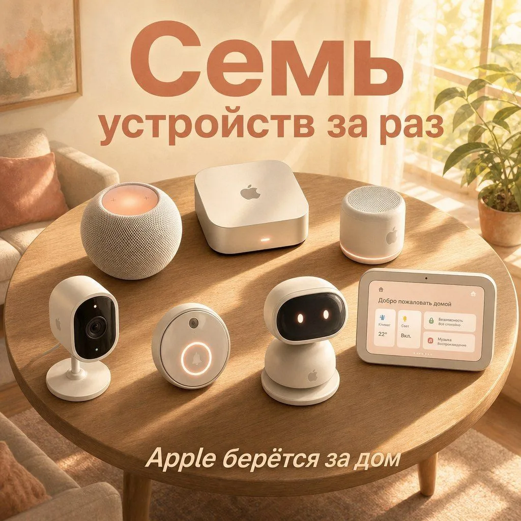 Apple берётся за умный дом по-настоящему

Apple готовит сразу семь новых домашних устройств, и это н