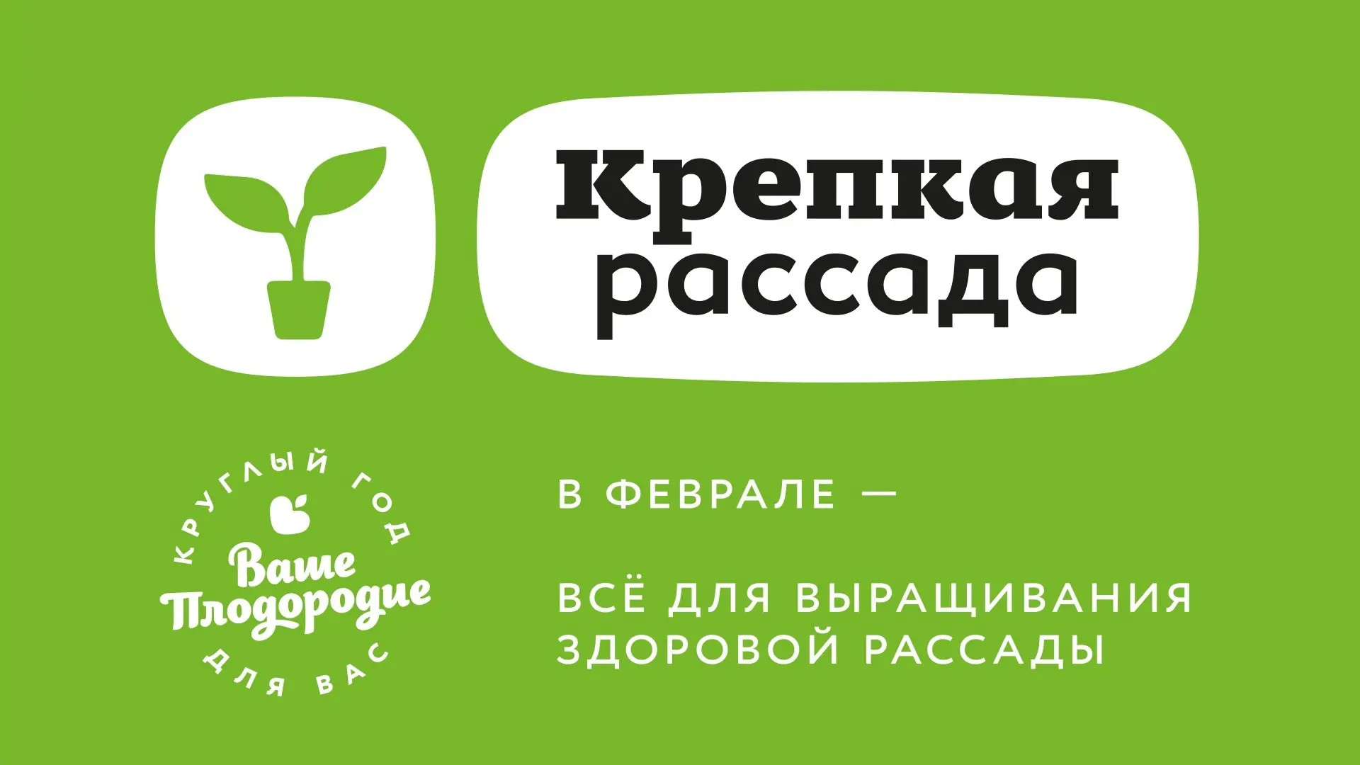 🌱 ФЕВРАЛЬ – МЕСЯЦ «КРЕПКОЙ РАССАДЫ» в «Вашем Плодородии»!