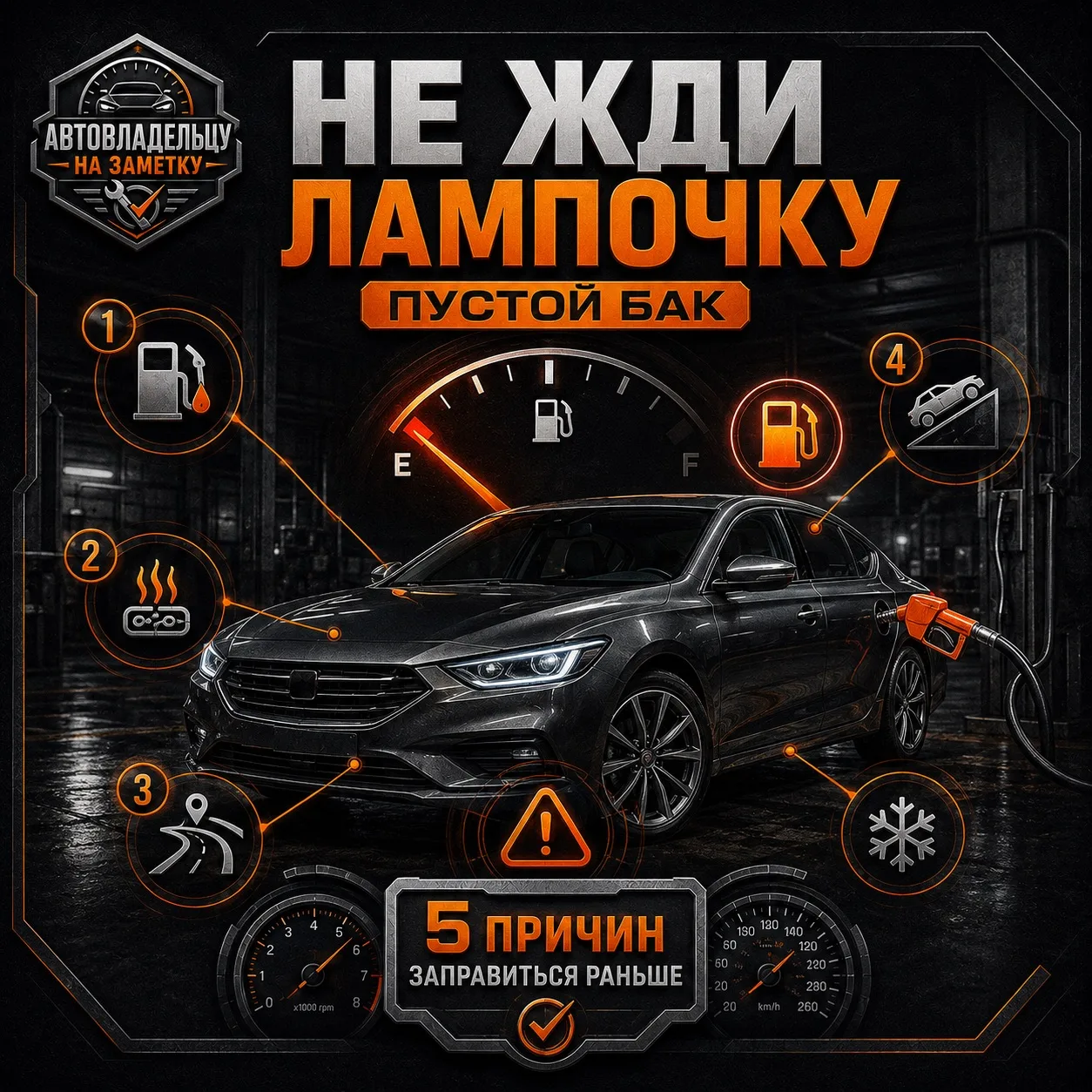 ⛽ Почему не стоит постоянно ездить с почти пустым баком