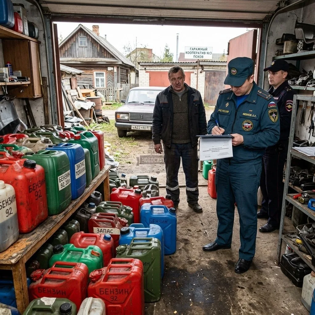 ⛽️ Штрафы за бензиновые запасы: в Псковской области взялись за гаражи