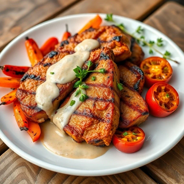 🍖 Свинина с морковью и томатами на гриле 🍅