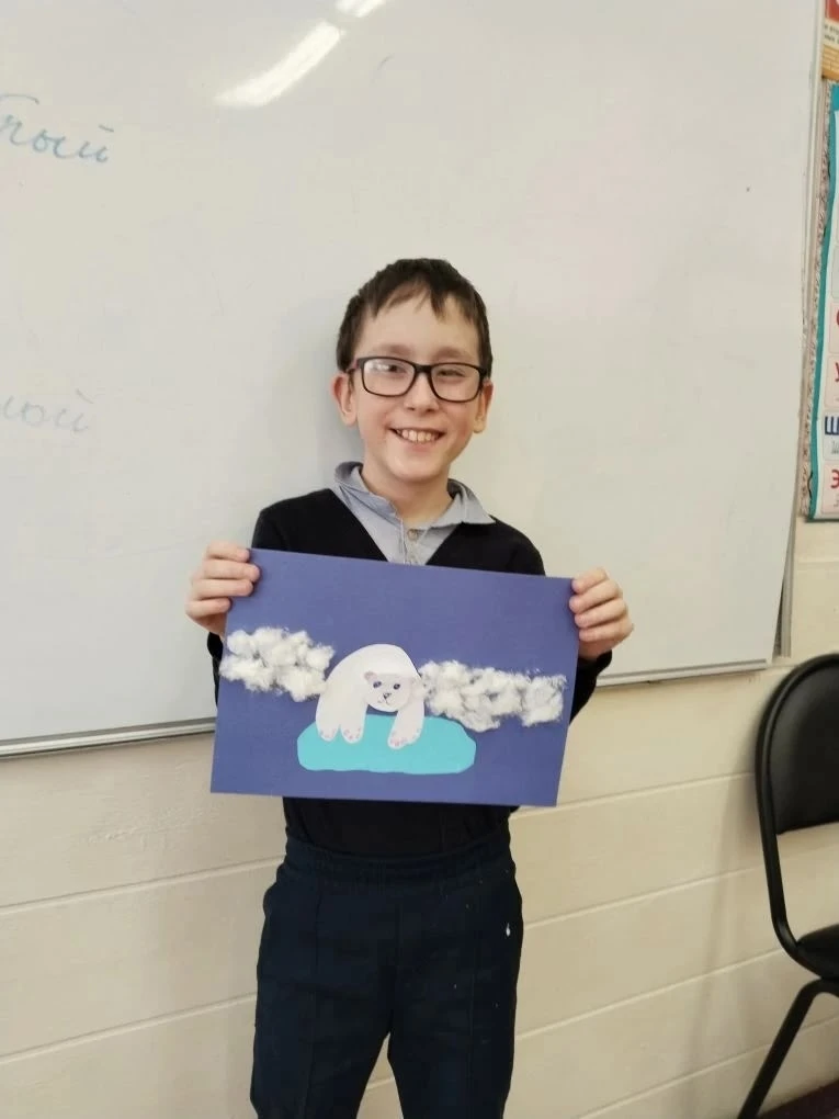 27 февраля, в Международный день белого медведя, на кружке "Земля — наш общий дом" в нашей школе про