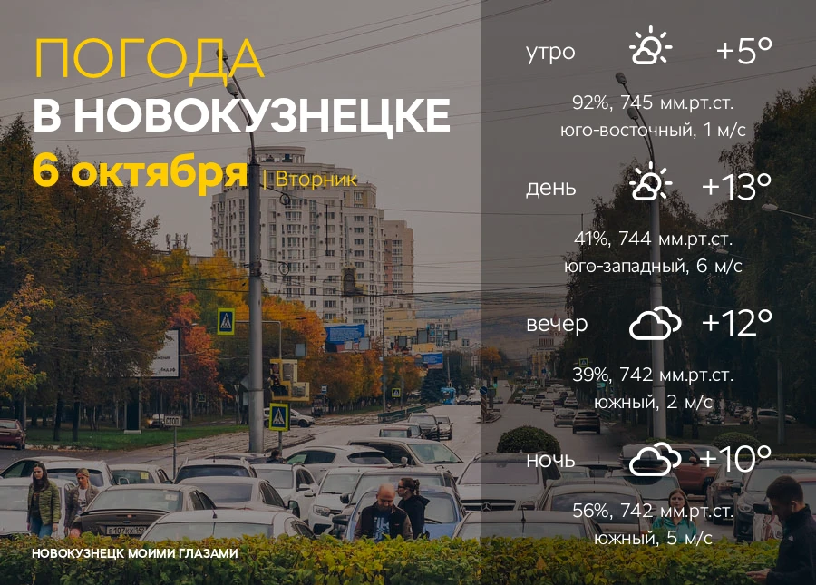 Завтра, 6 октября в Новокузнецке: