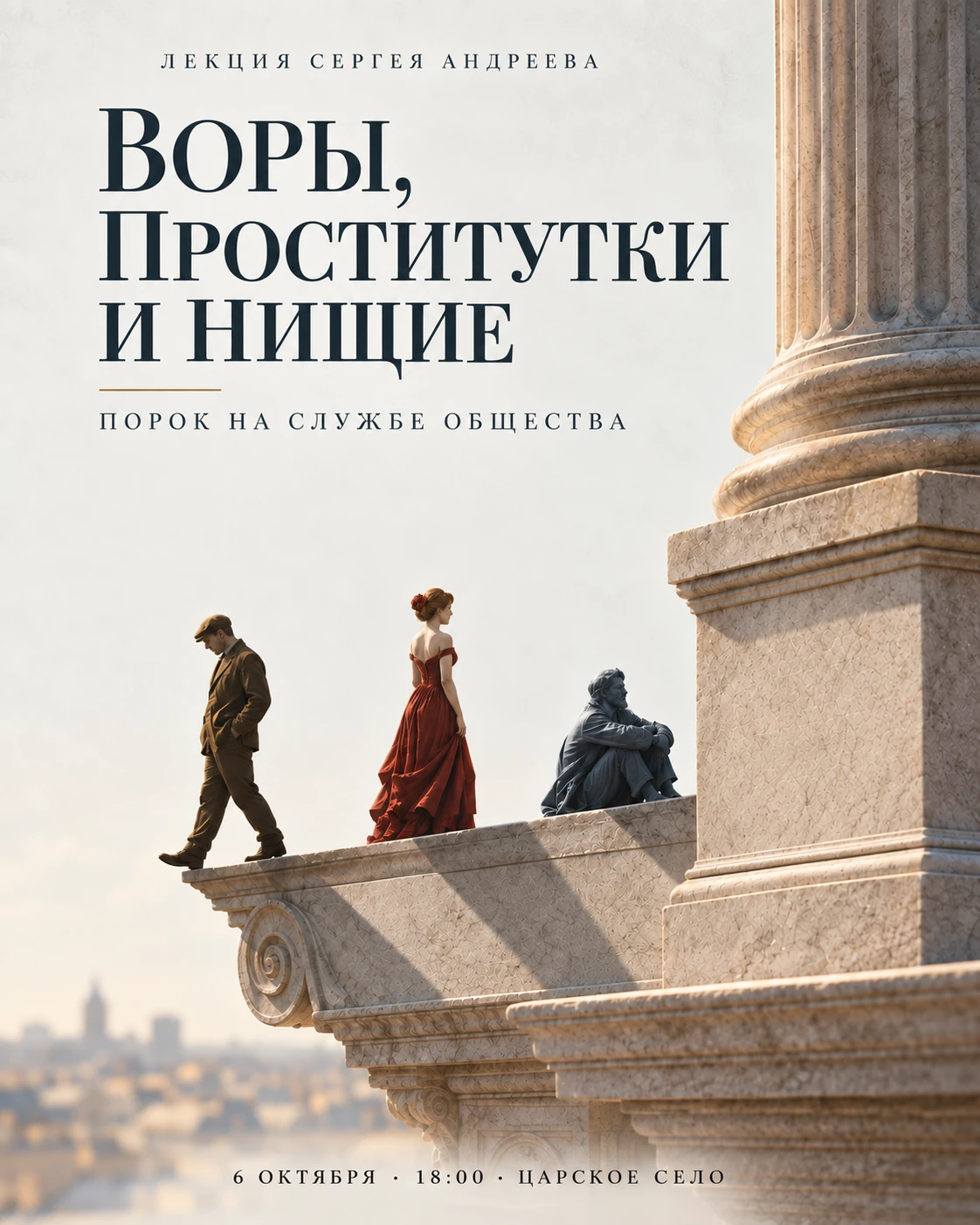 🎓 «Воры, проститутки и нищие (порок на службе общества)» — лекция в Царском Селе