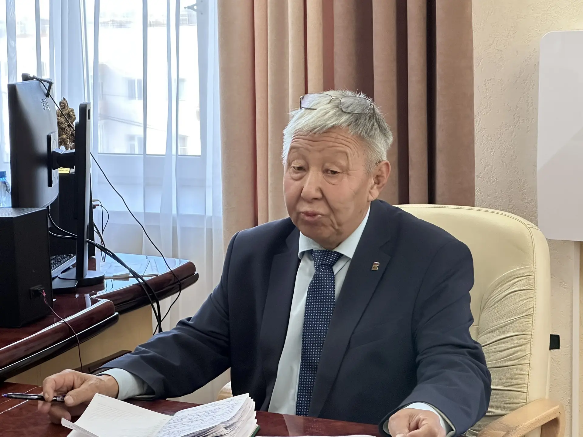 Встретился с главой Намского улуса Юрием Иннокентьевичем Слепцовым.