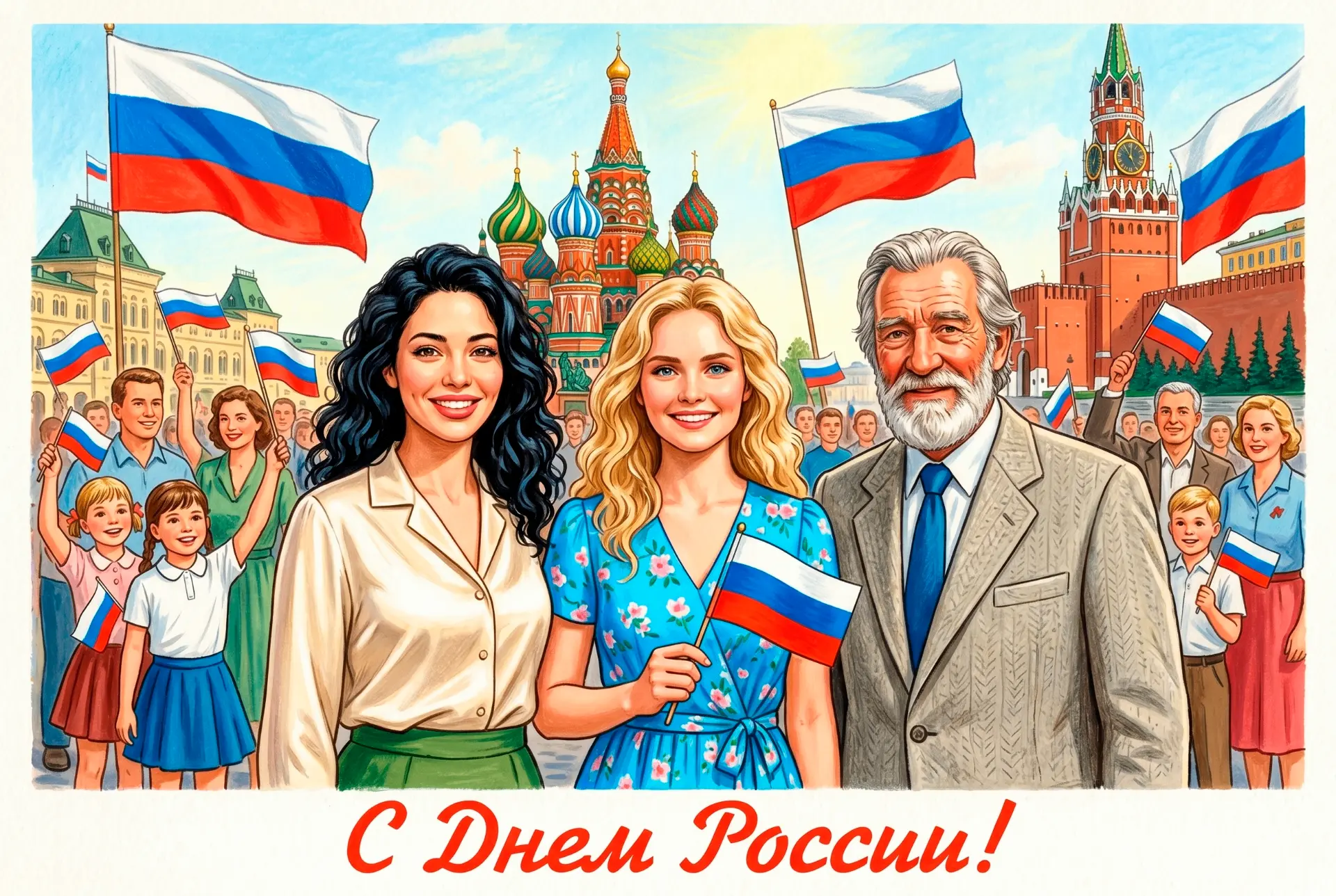 Поздравляем с Днём России! Желаем счастья, добра и ярких праздничных моментов. Пусть эт...