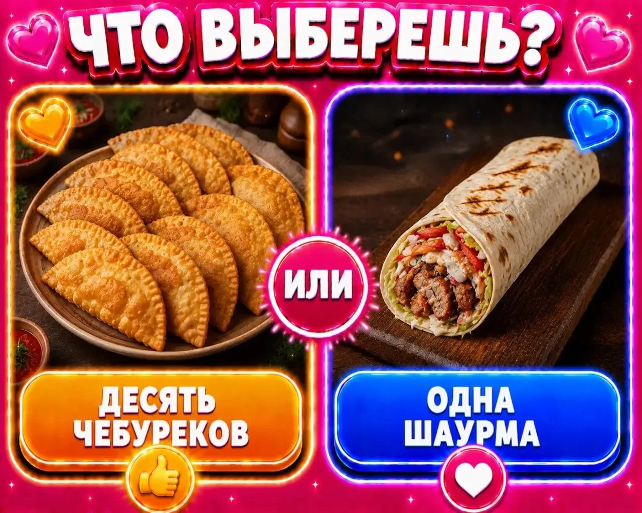 Десять чебуреков или одна шаурма?