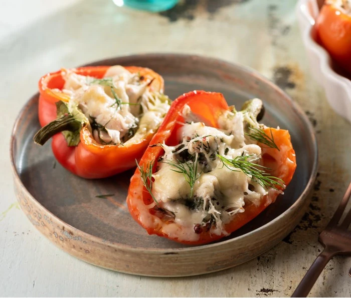 ПП - перцы фаршированные курицей и мягким творогом