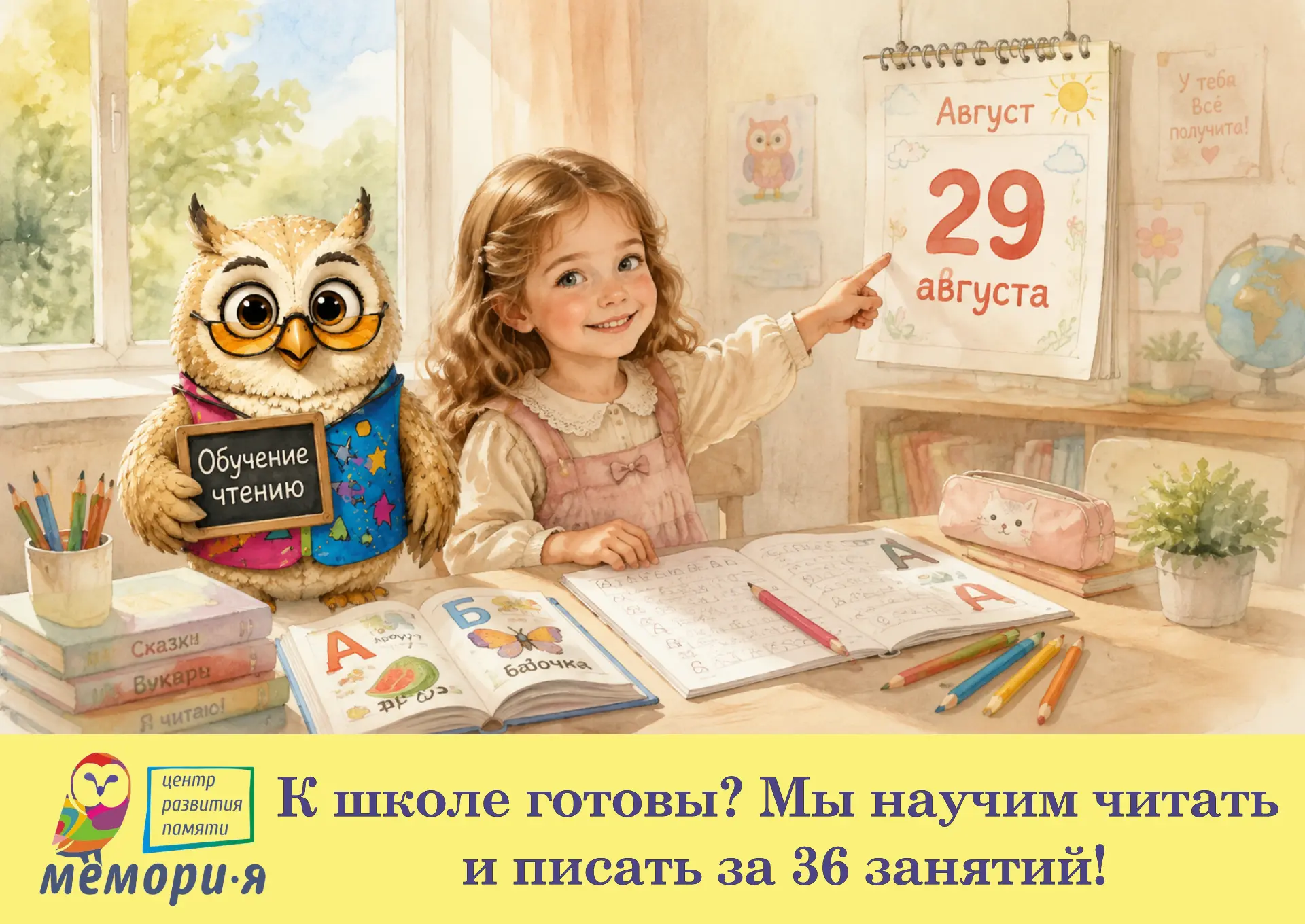 Мы запускаем новый поток нашего флагманского курса для детей 5,5–7 лет в обоих филиалах...
