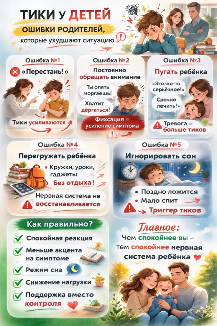 🧸 Тики у детей: когда «не слушается» щёчка или глазик

 Сегодня мы поговорим о теме, которая иногда