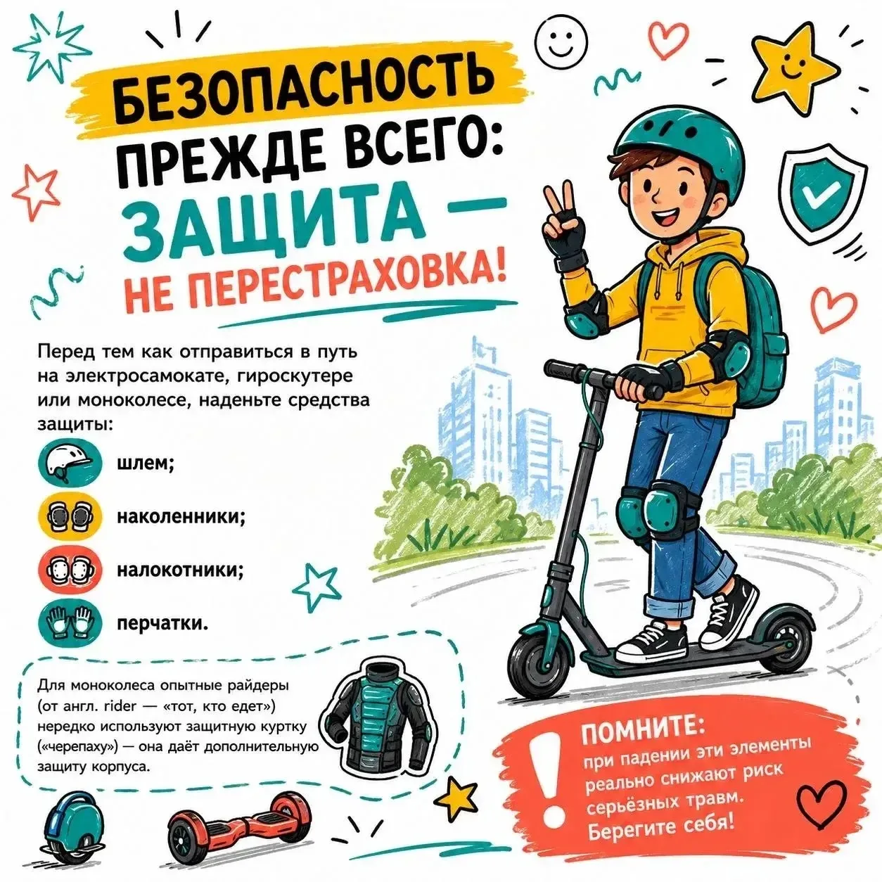 ☝Катаетесь на электросамокате, гироскутере или моноколесе?