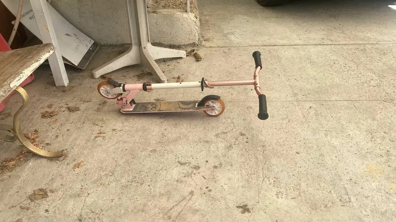 🛴 Двухколесный детский складной самокат для девочек,CITYRIDE HW 120 CR-S2-09SDG26.