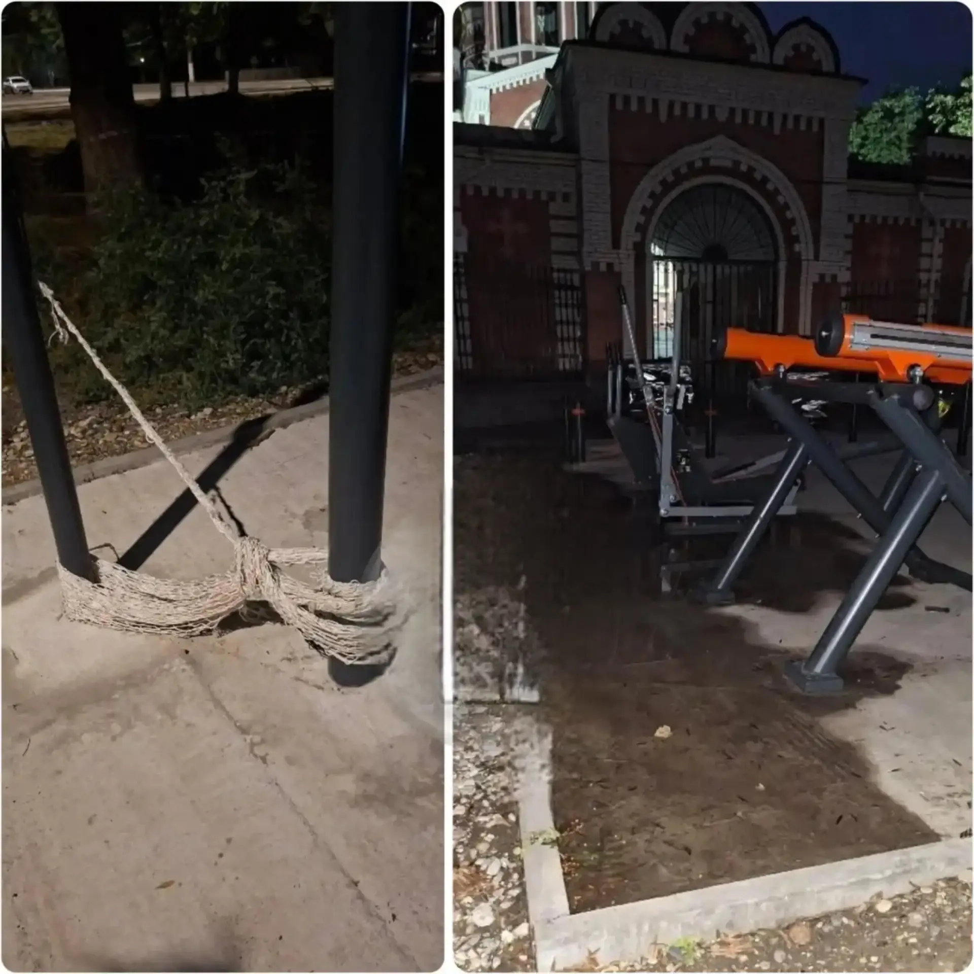 Сделали площадку для сдачи ГТО, но вот света здесь ещё нет. А ещё поставили мусорники, ...