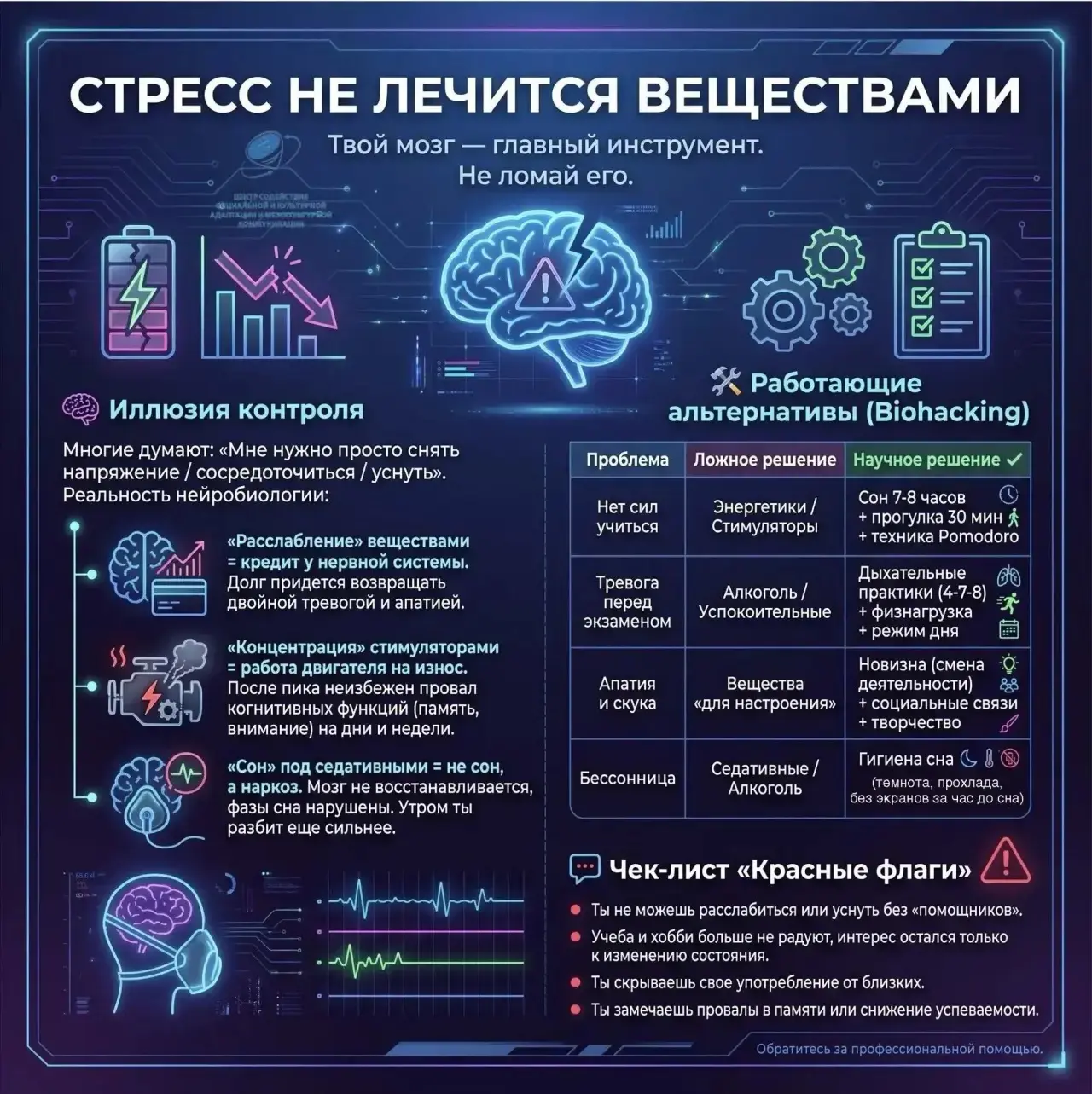 ⚠️Стресс не лечится веществами