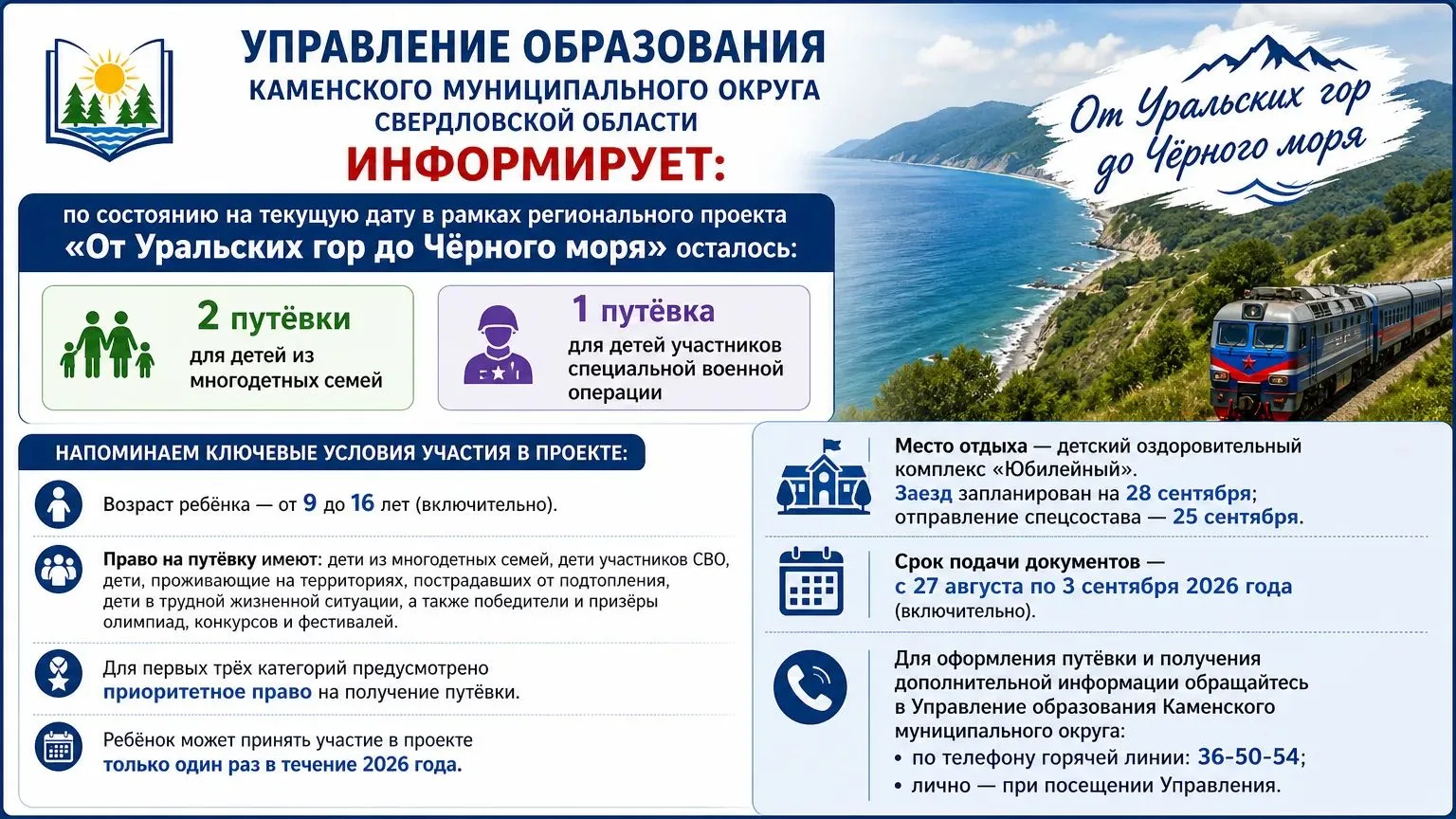 Управление образования Каменского муниципального округа Свердловской области информируе...