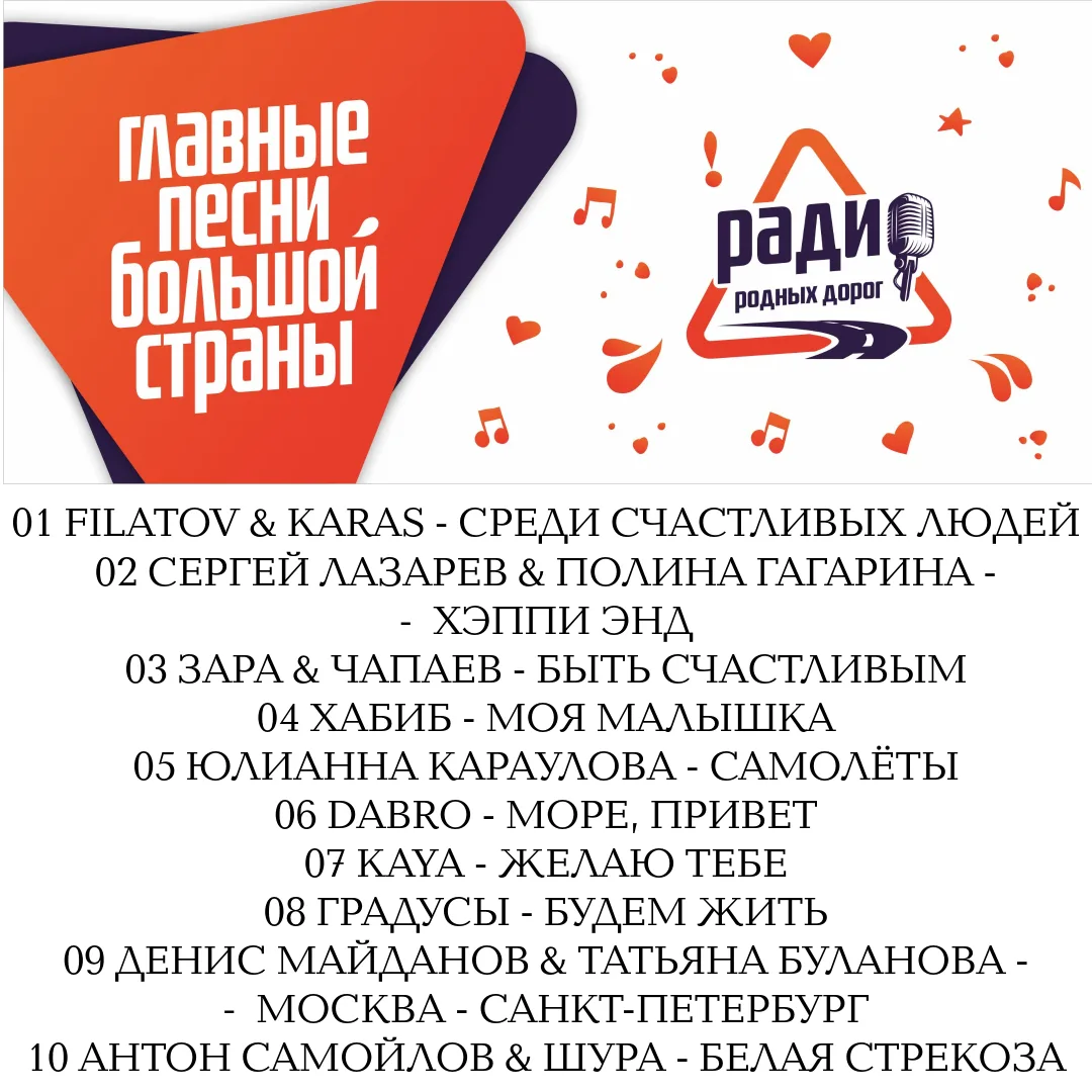 Национальный хит-парад ГЛАВНЫЕ ПЕСНИ БОЛЬШОЙ СТРАНЫ