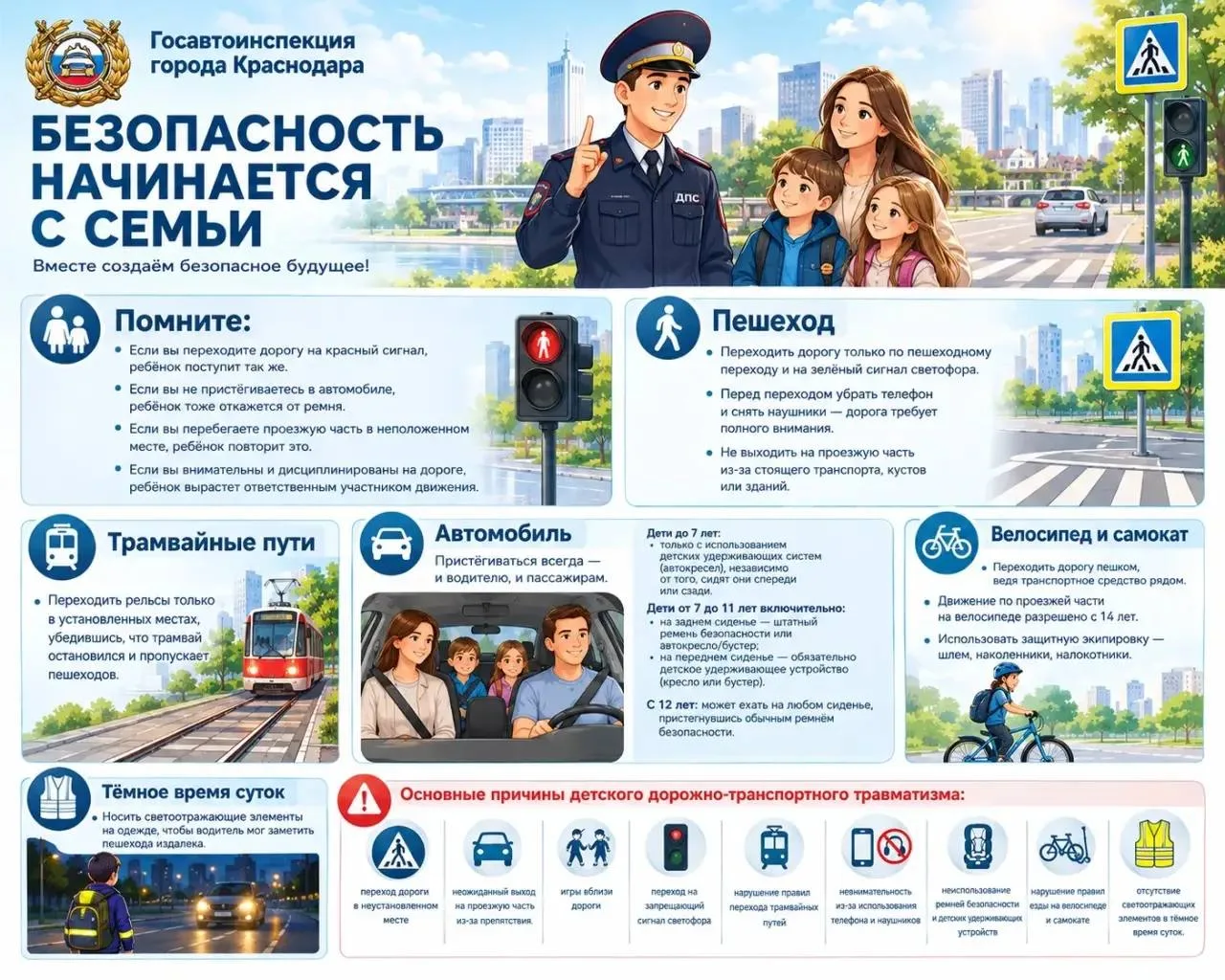 Госавтоинспекция Кубани обратилась к родителям