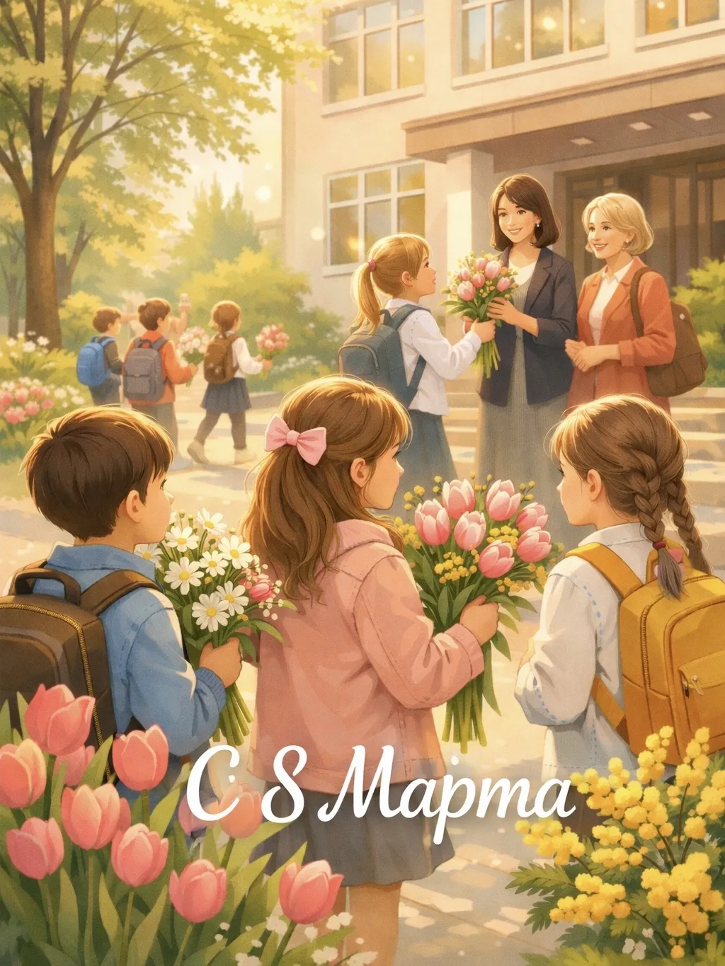 🌷 С 8 Марта, наши дорогие!  В этот весенний день мы от всей души поздравляем всех мам, бабушек, учит