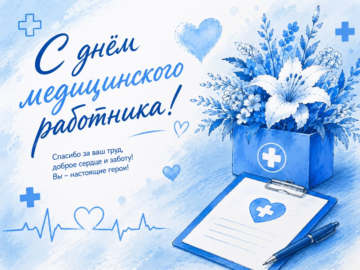 Сегодня особый день — День медицинского работника! 

Мы говорим спасибо каждому, кто стоит на страже