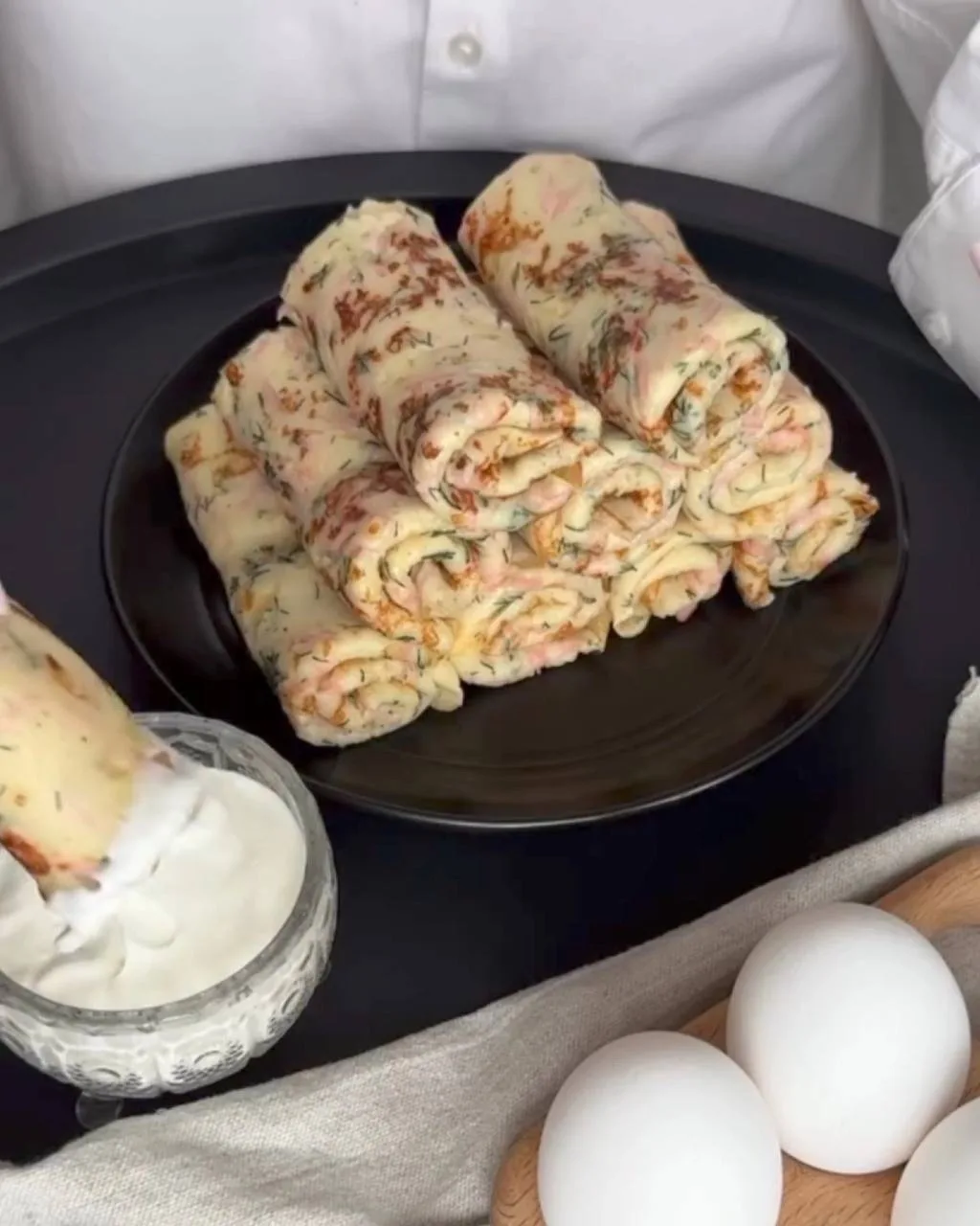 🥞блинчики с ветчиной и сыром