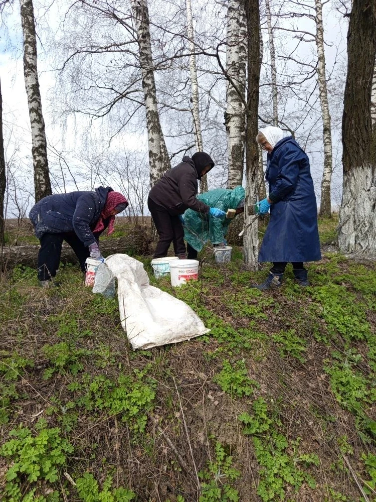 В преддверии 1мая , несмотря на прохладную погоду работники администрации и культуры работали на лес