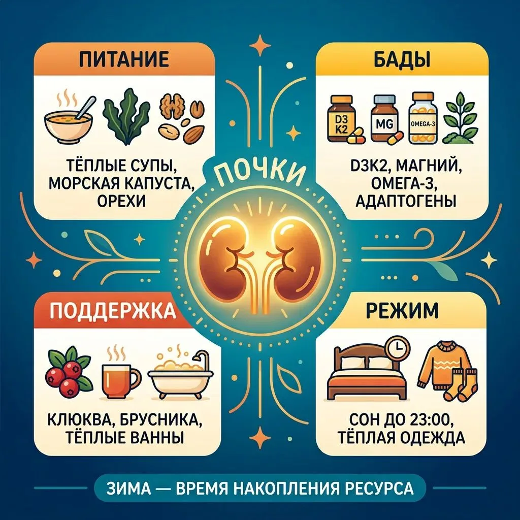 ❄️ ЗИМА (декабрь – февраль): РЕСУРС И ВОССТАНОВЛЕНИЕ