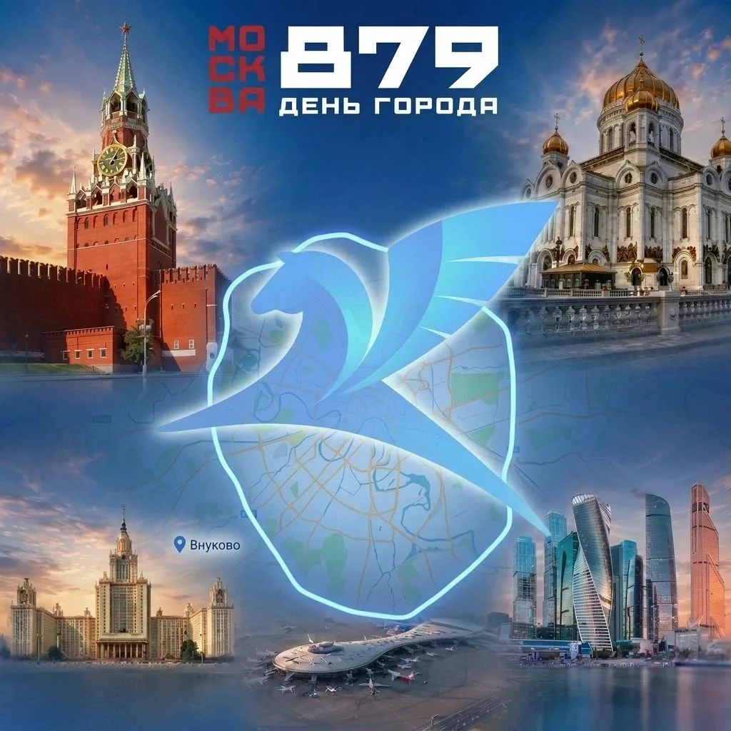 Аэропорт Внуково поздравляет москвичей и гостей столицы с Днем города!