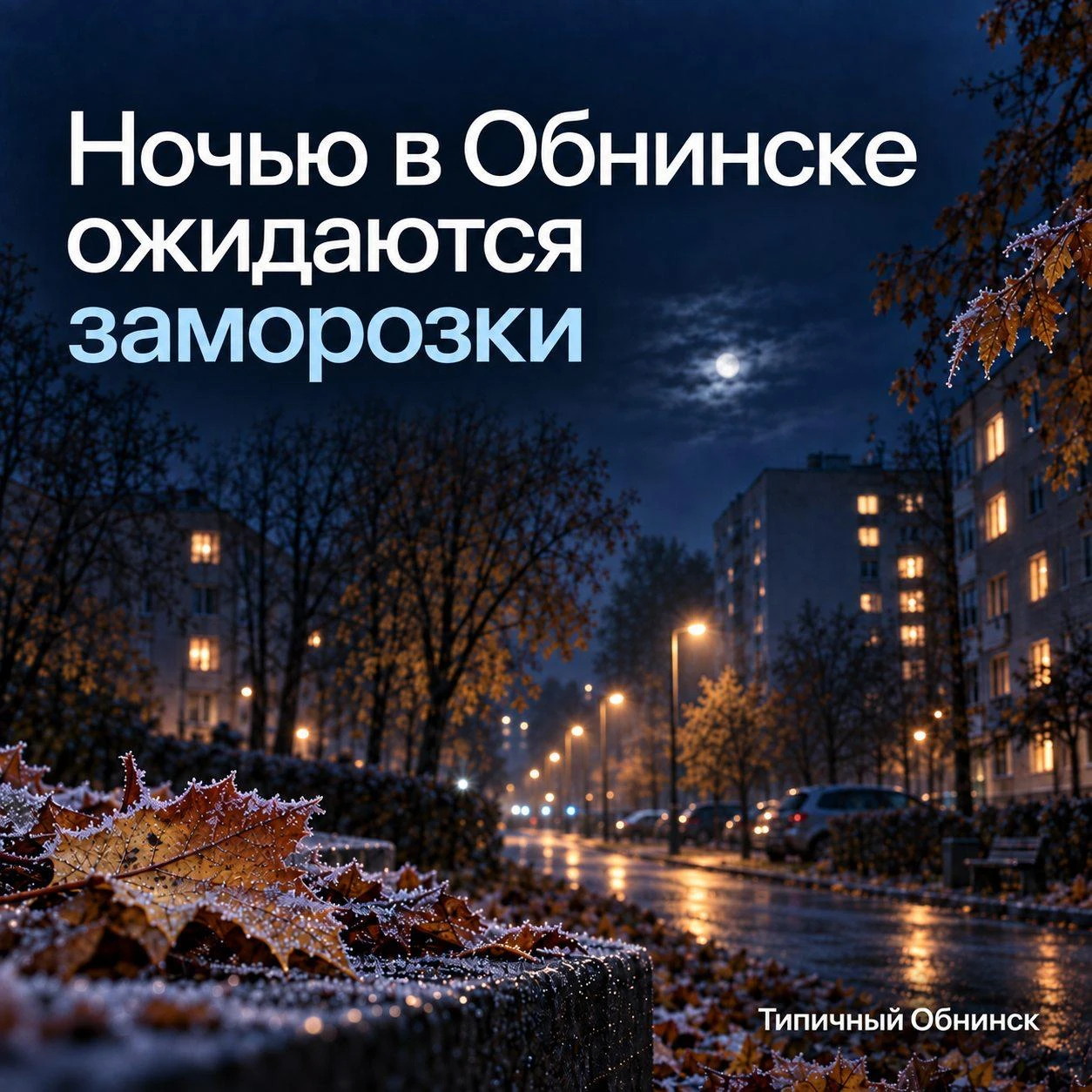 Обнинск, достаём куртки потеплее. Ночью и утром 30 сентября в городе ожидаются заморозк...