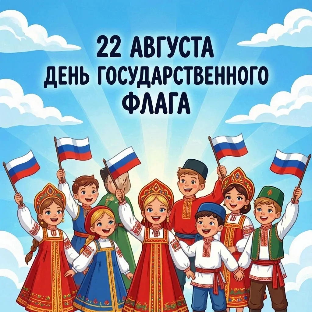 🎉 22 августа — День Государственного флага Российской Федерации! 🇷🇺