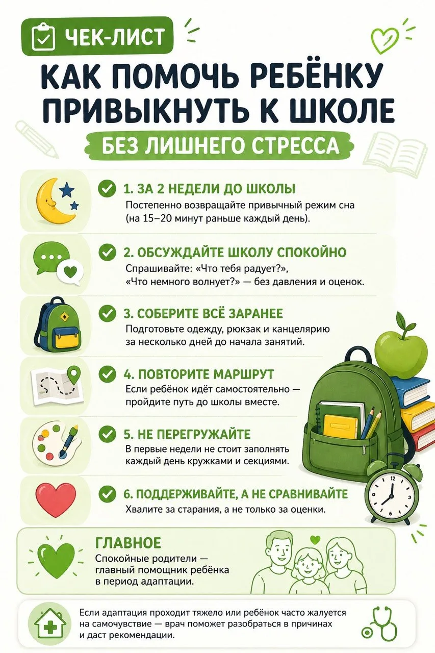 Как помочь ребёнку привыкнуть к школе без лишнего стресса 🎒