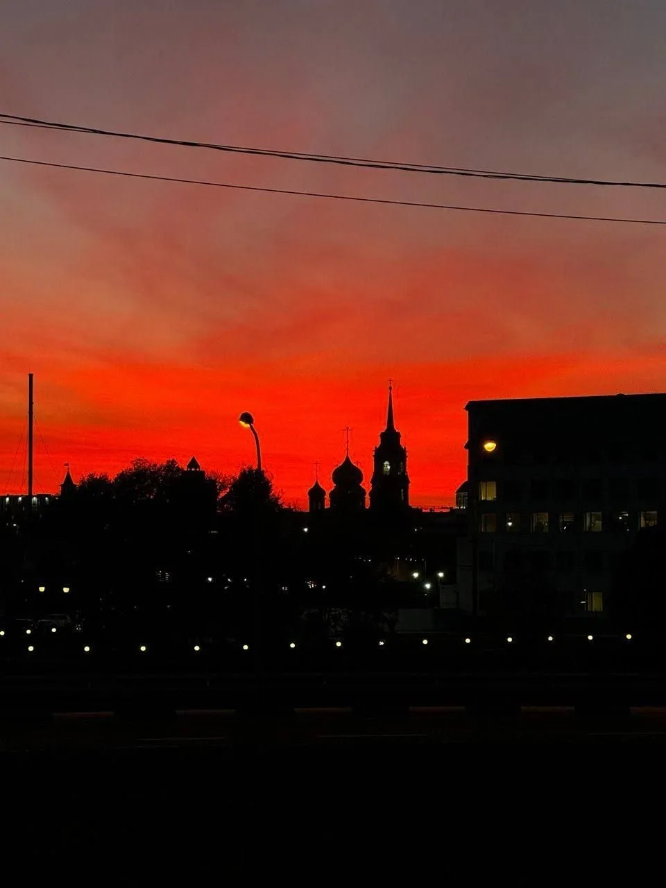 ❗️Мощнейший закат сегодня над нашим городом