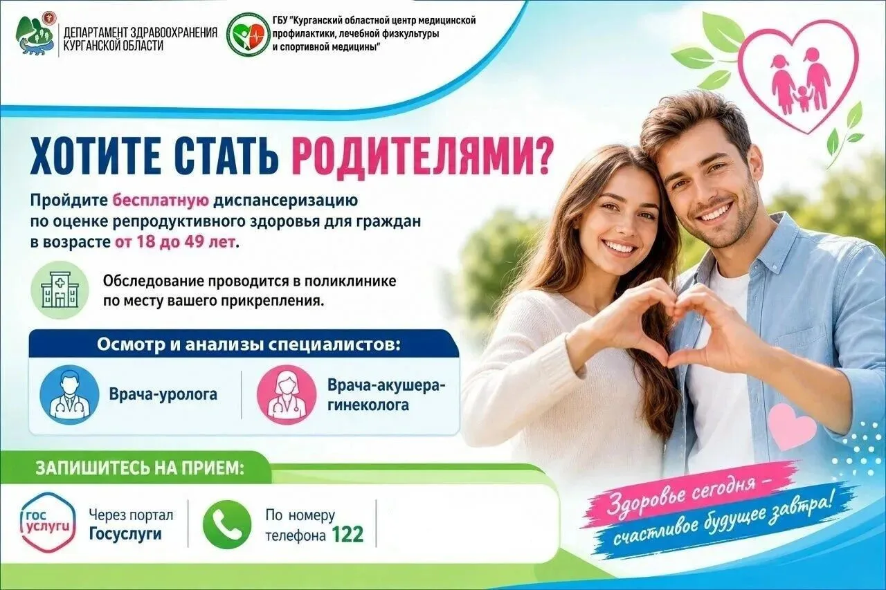 👫 Мужчин и женщин в возрасте 18-49 лет приглашают пройти диспансеризацию по оценке реп...