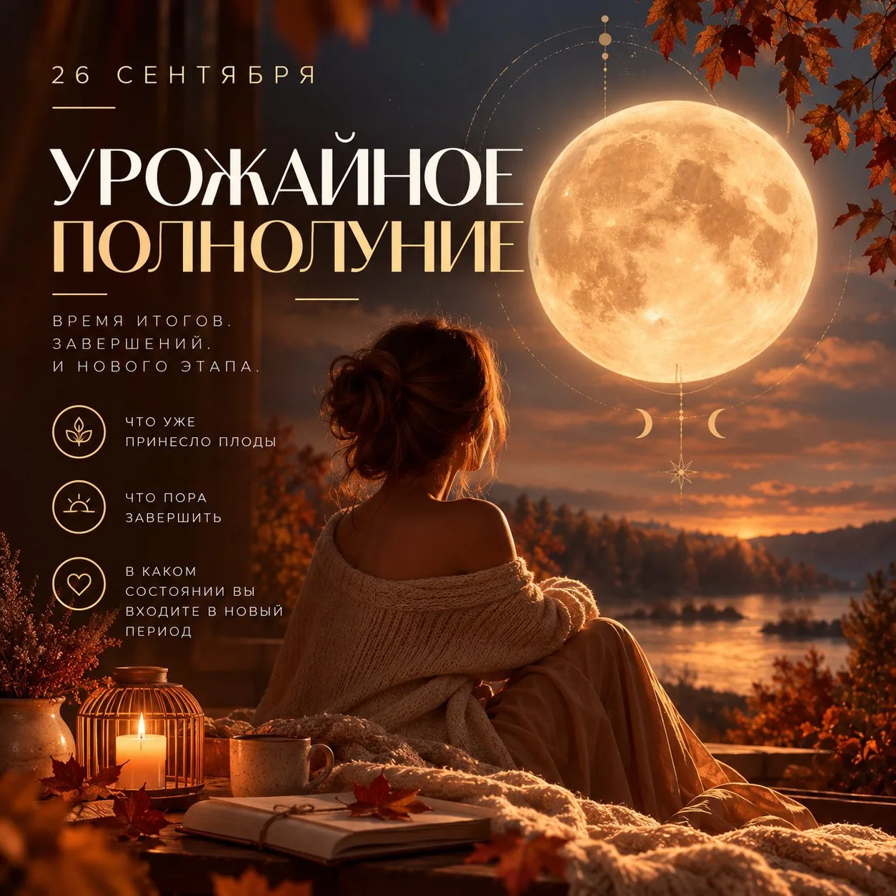🌕 26 СЕНТЯБРЯ — УРОЖАЙНОЕ ПОЛНОЛУНИЕ