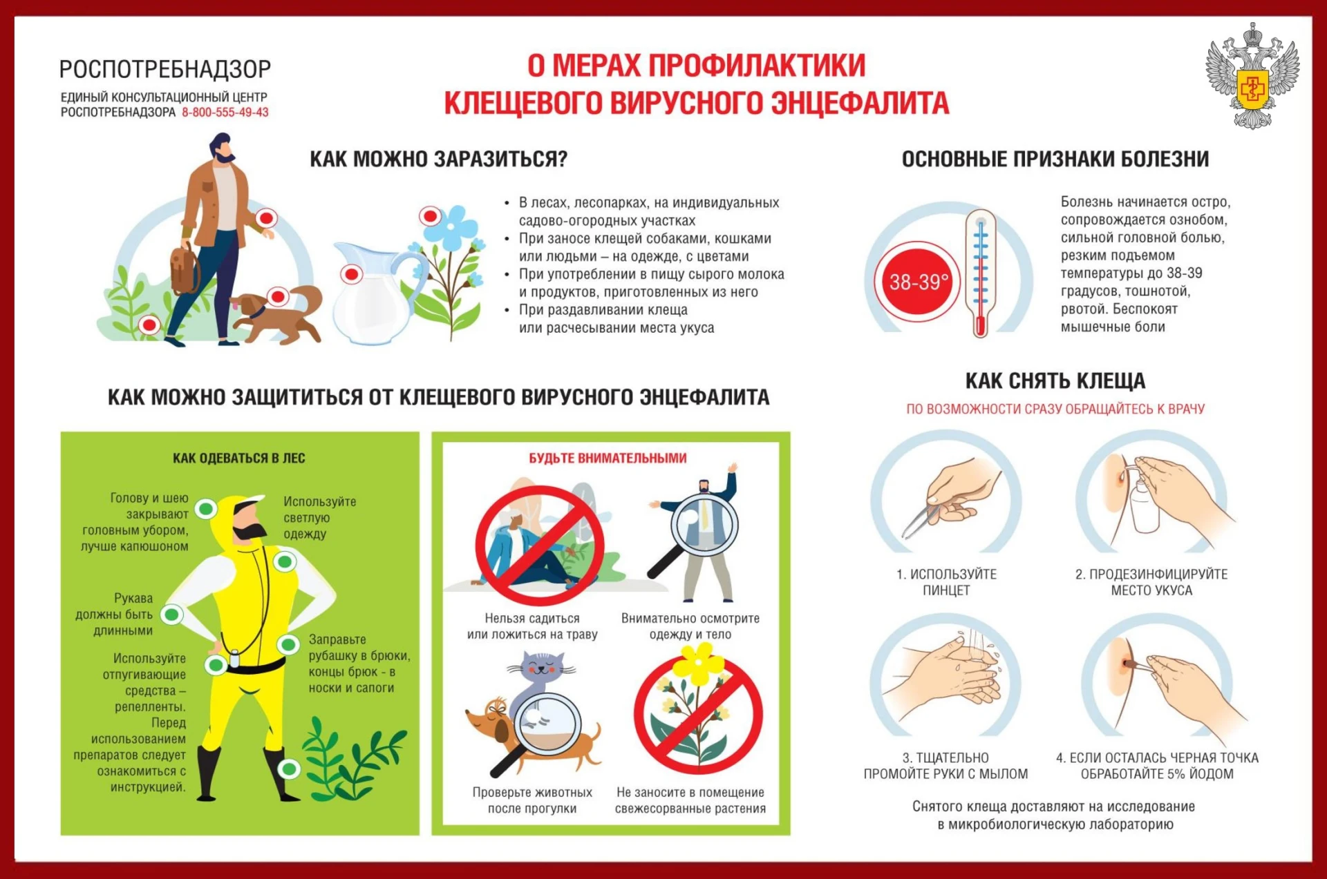 ⚡Управление Роспотребнадзора по Ивановской области напоминает, что клещи сохраняют заме...