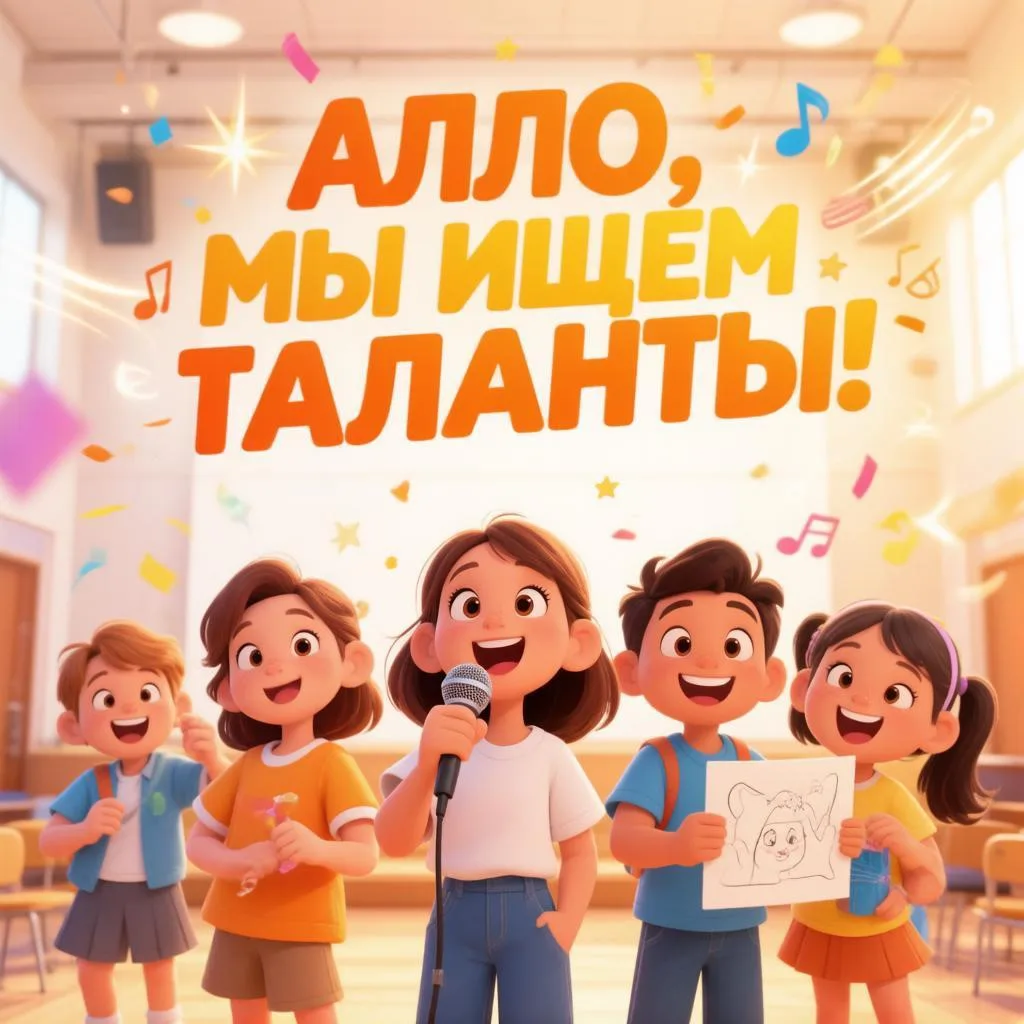 Школьный конкурс талантов объявляет общий сбор самых ярких, смелых и креативных учеников!